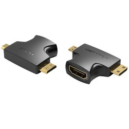 Vention Adaptador HDMI 2 en 1 Mini HDMI y Micro HDMI Macho a HDMI Hembra